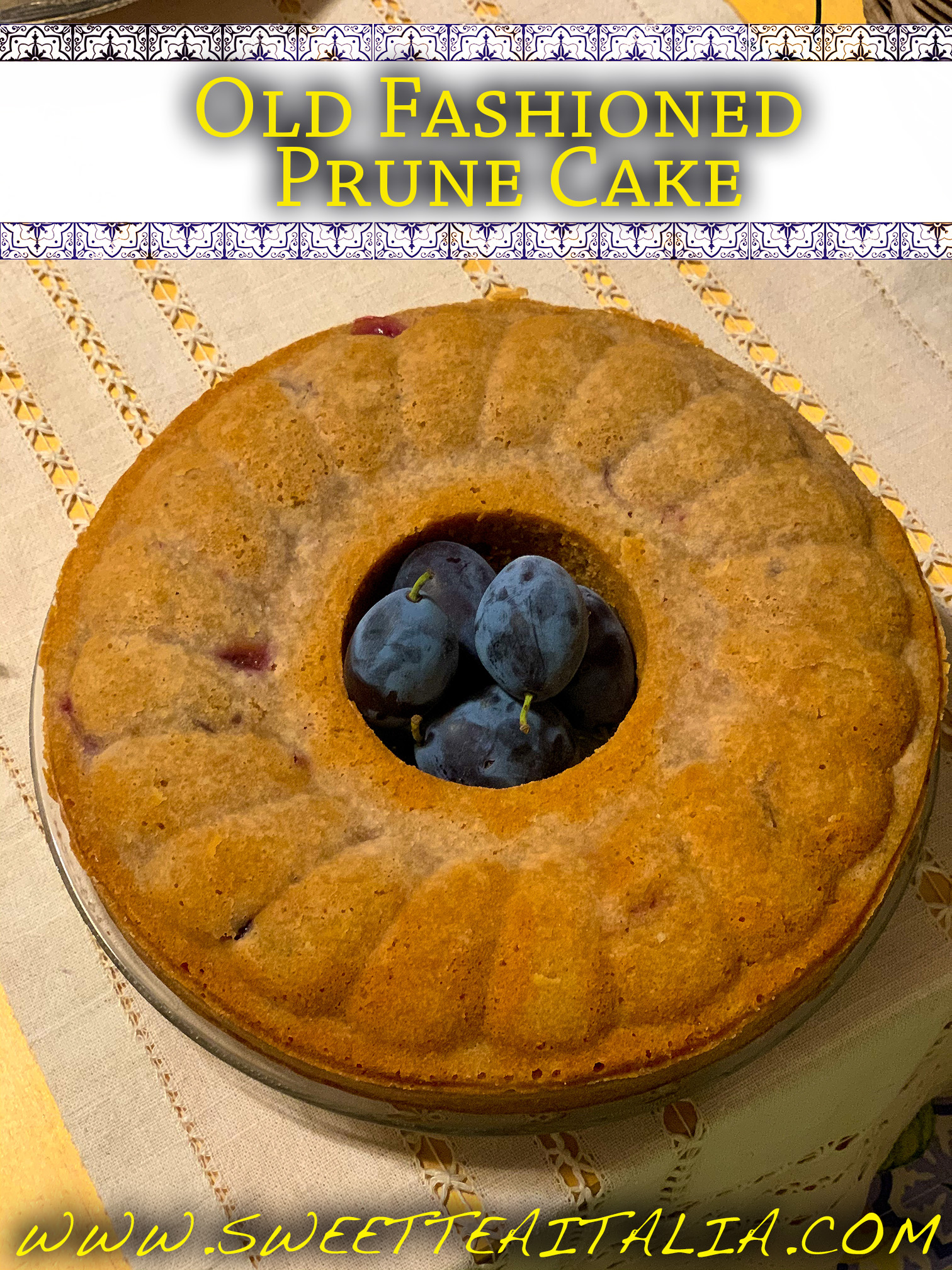 Maple Prune Cake Spiced With Ginger - Lavender and Lime